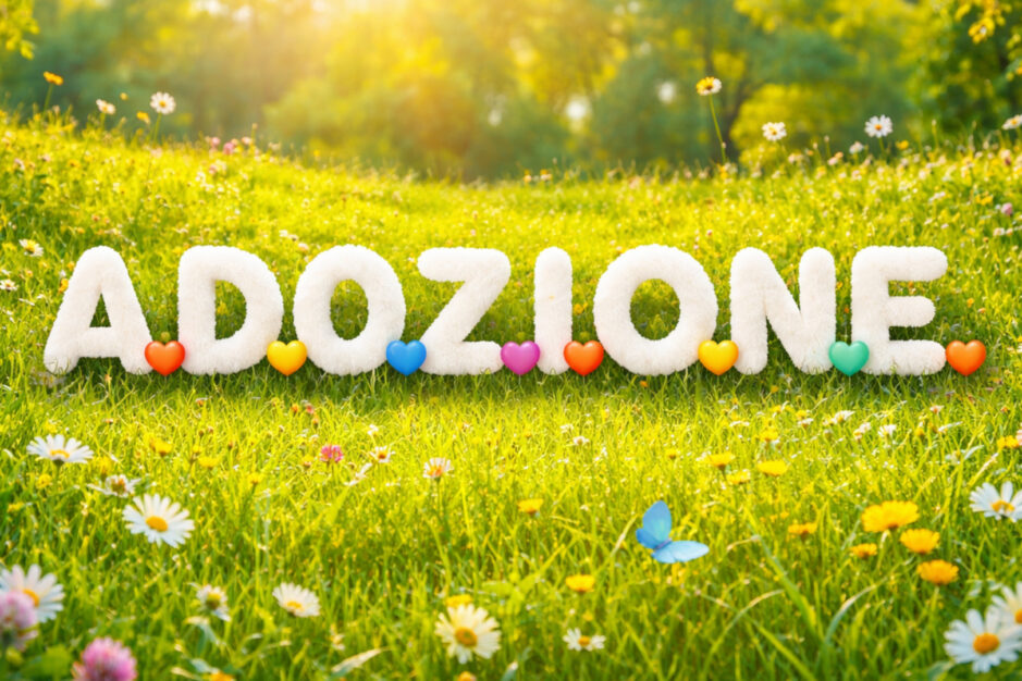 Campo verde con la scritta ADOZIONE