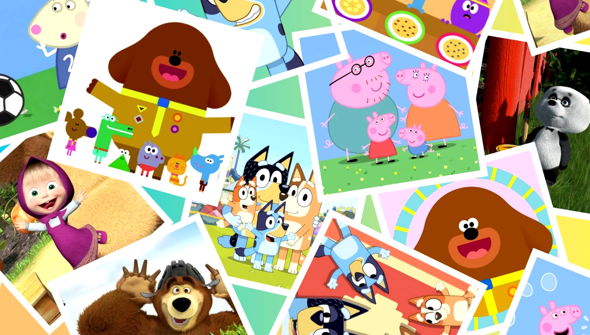 Collage di personaggi dei cartoni animati