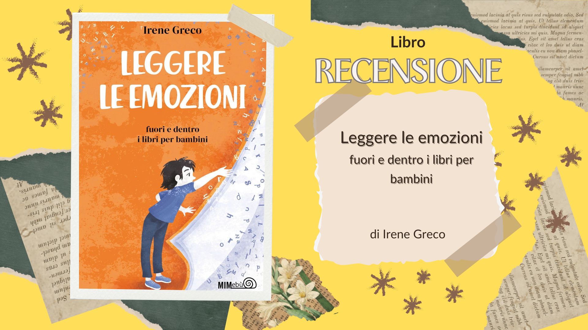 Copertina del libro Leggere le emozioni di Irene Greco